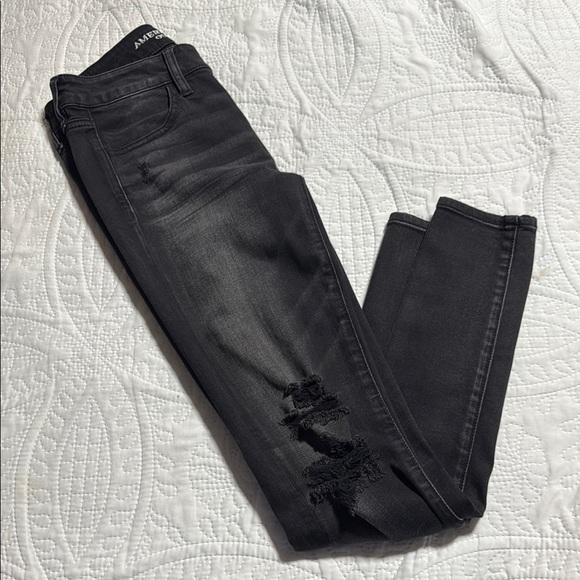 American Eagle Outfitters Women's Black Jeans - Picture 6 of 7
